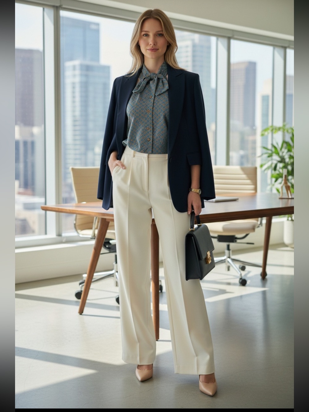 Women's Classy Silk Blue Patterned Halter Blouse
Retails $118